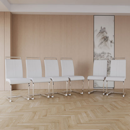 Modern Dining Chairs With Padded Seat, High Back