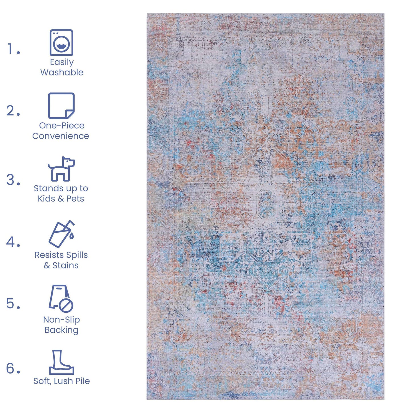 Maval - Area Rug Washable