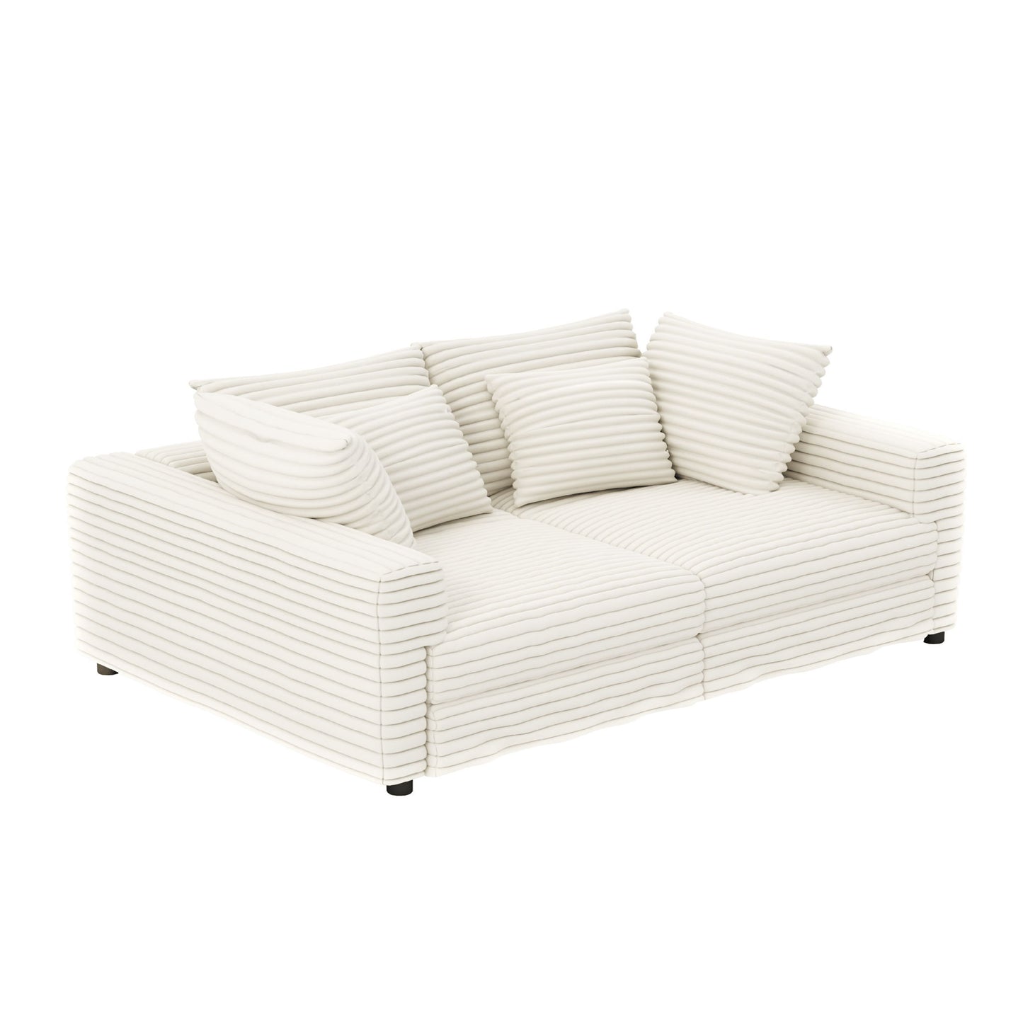 4 Seat Sofa, Modern Comfy Upholstered Sofa Cloud Couch, Deep Seat Couches With Soft Pillows