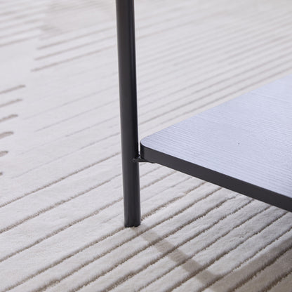 Upholstered Ottoman Coffee Table Foot Rest With Open Storage