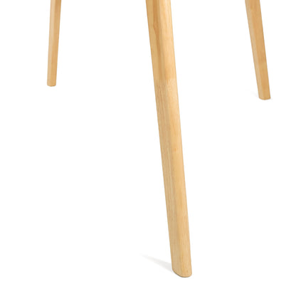 Dining Table With Splayed Rubberwood Legs & Faux Wood Tabletop, - White Oak