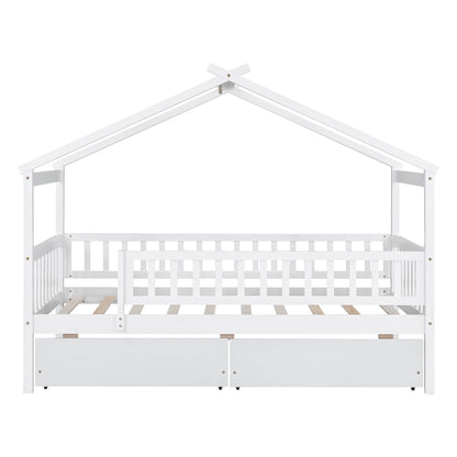 House Bed With 2 Drawers