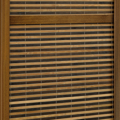 Kenabi - 4 Panel Room Divider Folding Screen - Walnut