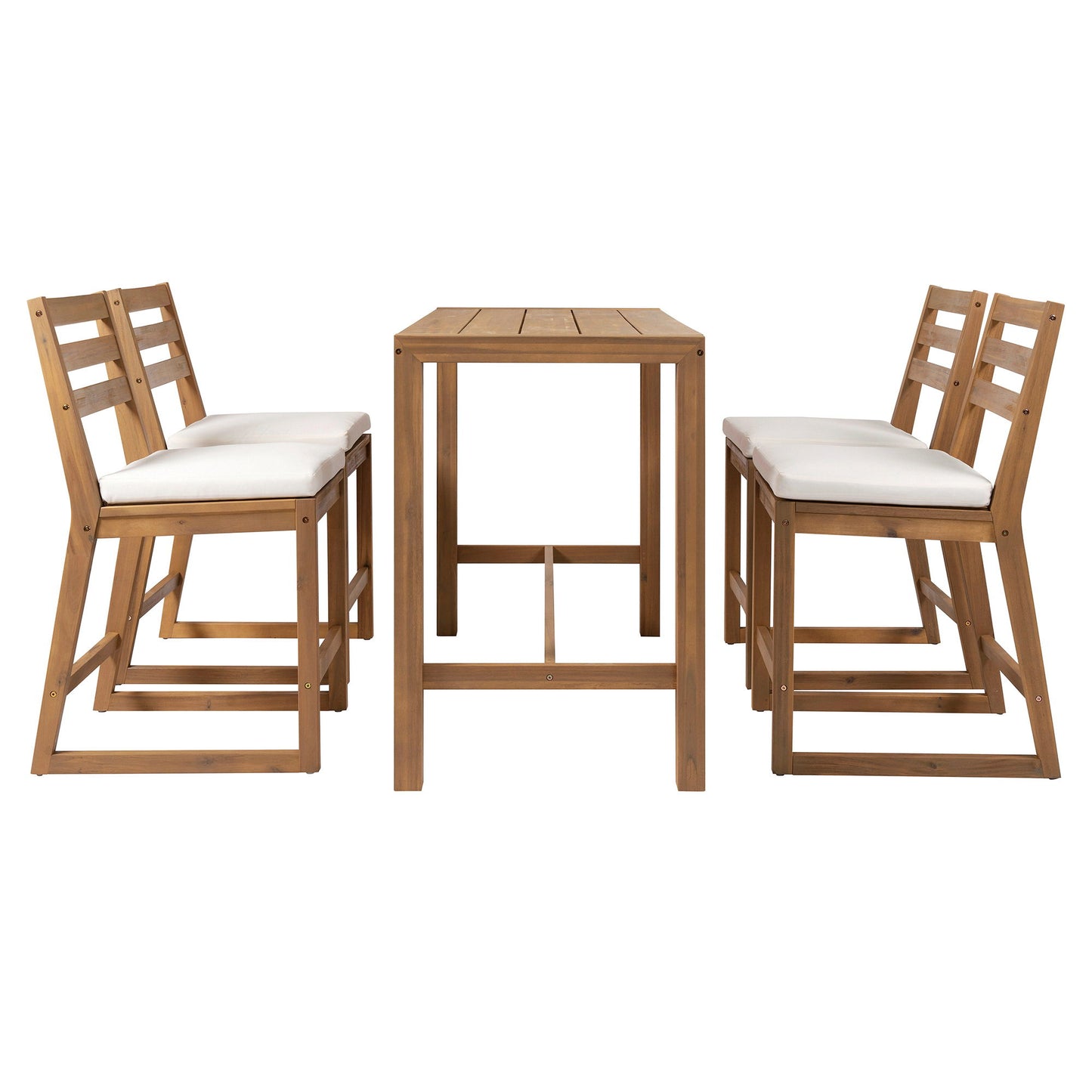 Patio Bar Set With Ergonomic Chairs