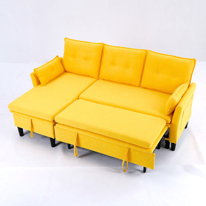 L-Shaped Reversible Chaise Sectional Sofa With Storage