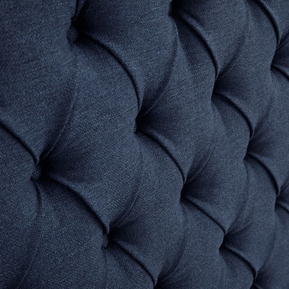 Transitional Upholstery Headboard With Tufted Buttons And Nailhead Trim