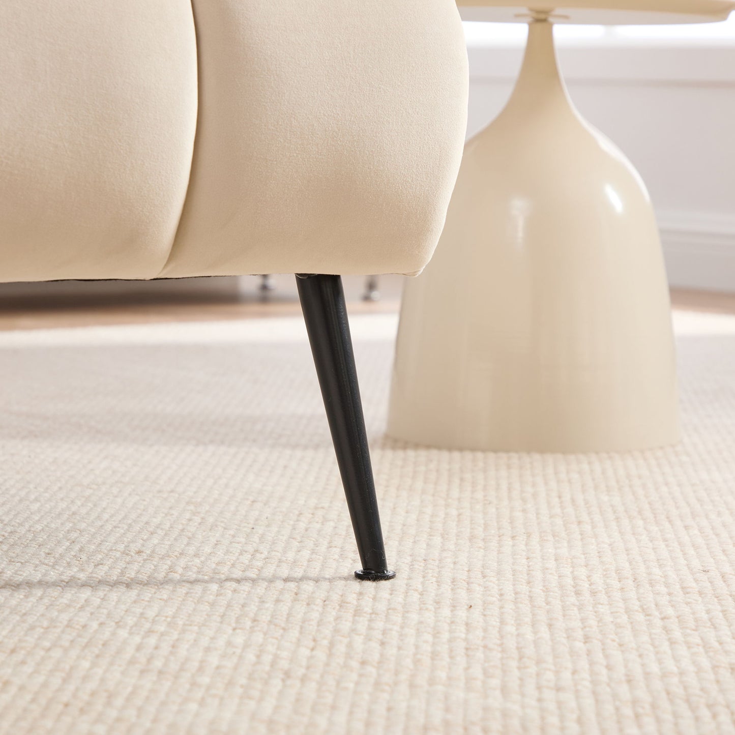 Upholstered Armless Chair For Living Room