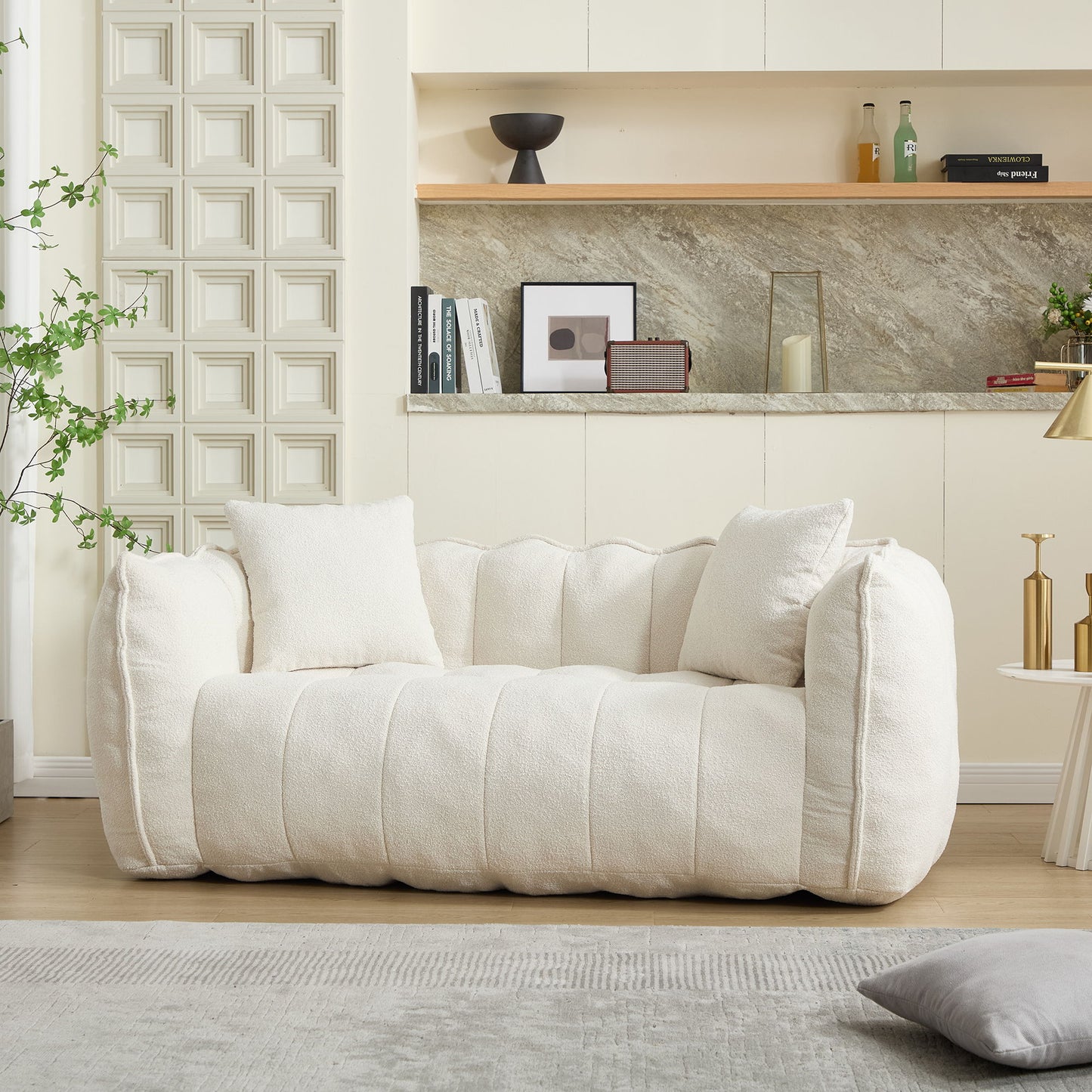 Cozy Beanbag Chair With High Resilience Foam Core For 2