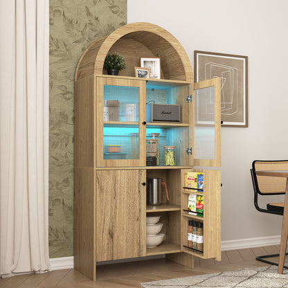 Modern Tech Inspired Dome Cabinet With LED Lighting