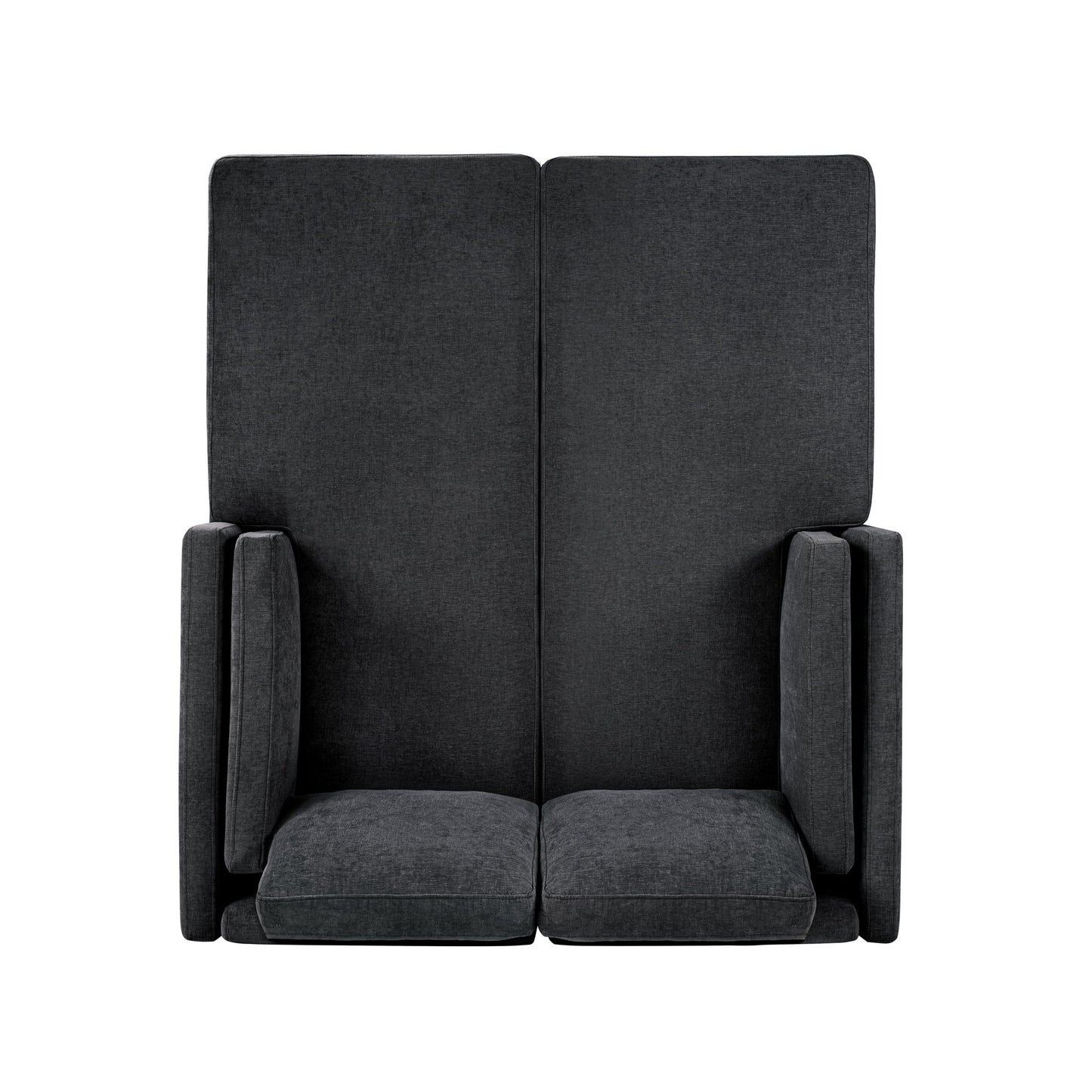 Chaise Lounge Sofa Bed With Dual Layer Armrests For Living Room