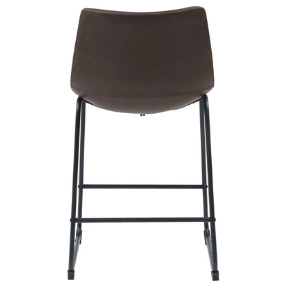 Armless Counter Height Stools (Set of 2) - Brown