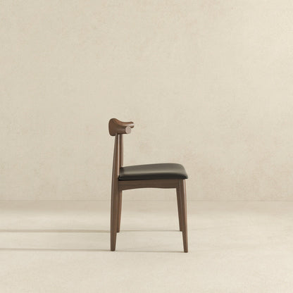 Destiny - Dining Chairs (Set of 2) - Black / Dark Brown