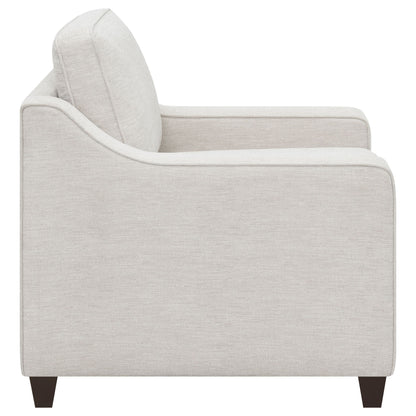 Mahaffey - Upholstered Sloped Track Arm Chair - Beige