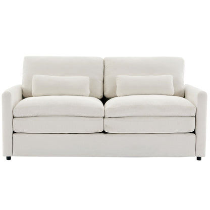 Cozy Upholstered Cushion Loveseat Sofa For Living Room