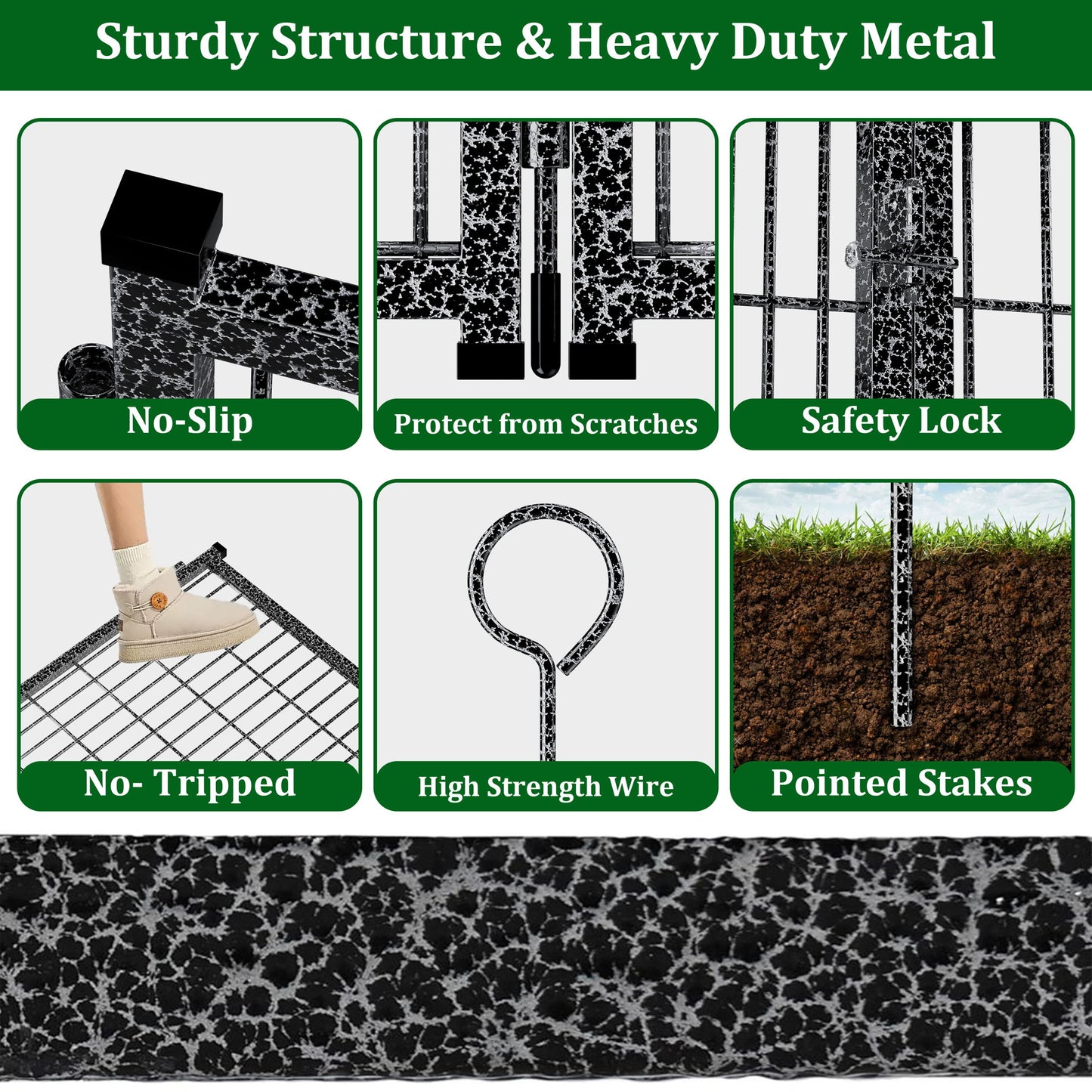 Heavy Duty Dog Playpen Outdoor 16 Piece Panels - Snow Leopard