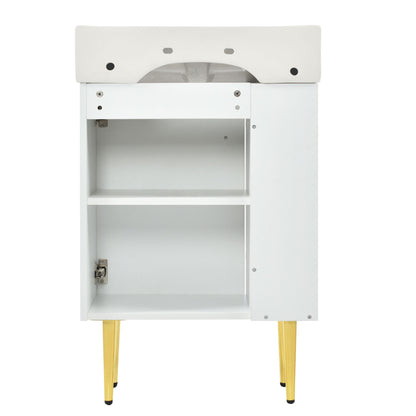 Bathroom Vanity, Combo Cabinet, Bathroom Storage Cabinet, Single Ceramic Sink