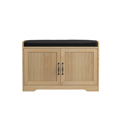 Entryway Shoe Bench With Double Doors