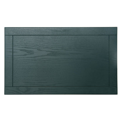 Hollow Carved 3 Drawer Dresser With Metal Handles, Storage Chest For Living Room Or Bedroom - Blackish Green