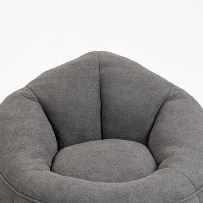 Bedding Bean Bag Sofa Chair High Pressure Foam With Footrest