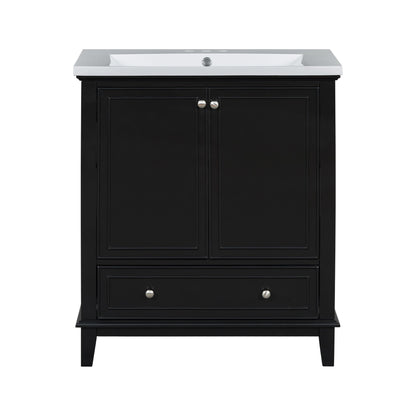 Modern Bathroom Vanity With Sink Combo, Multi Functional Cabinet With Doors And Drawer