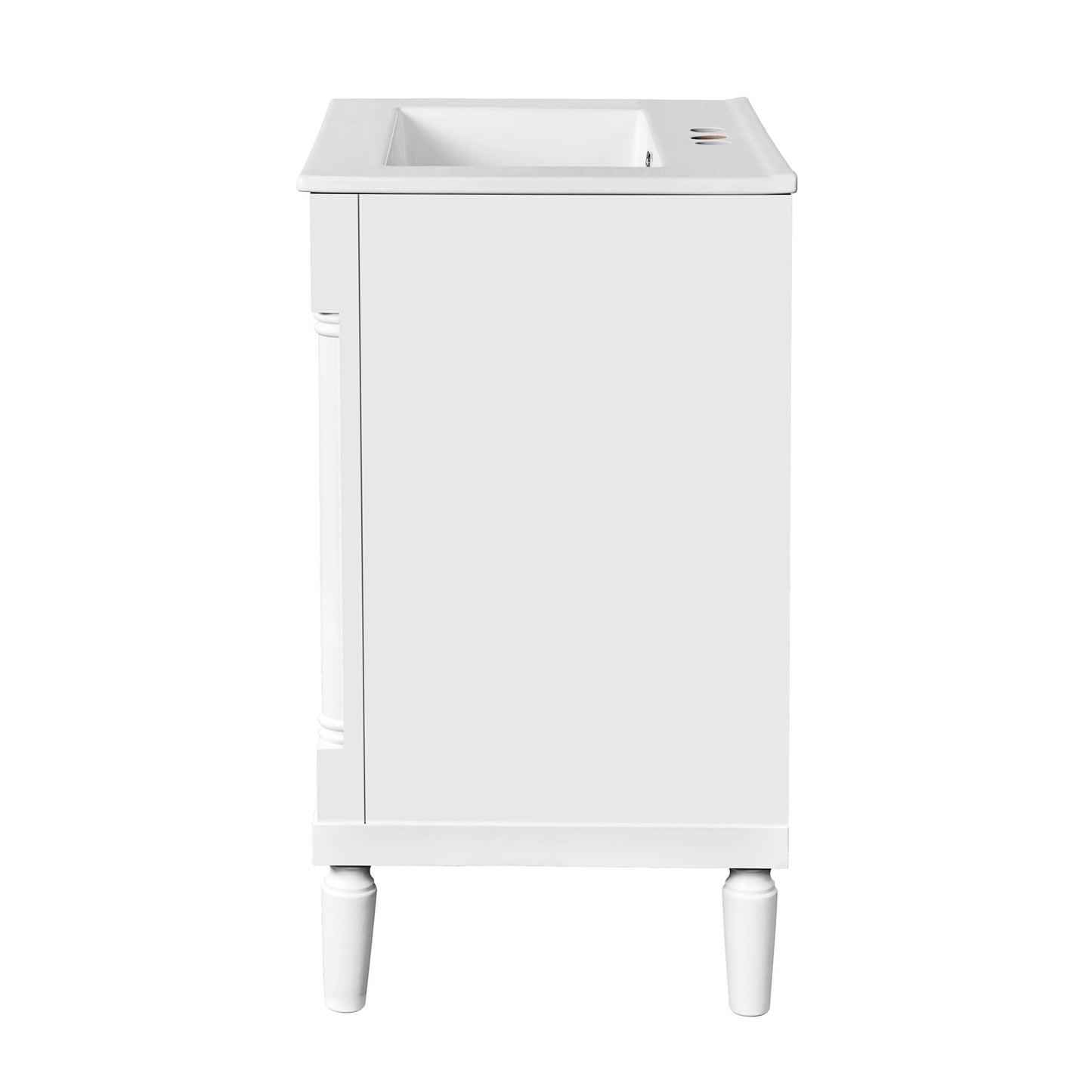 Bathroom Vanity With Top Sink, 2 Tier Storage Cabinet