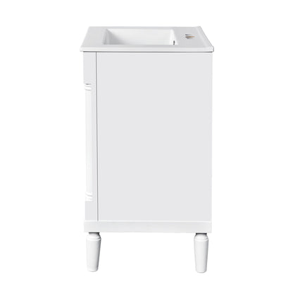 Bathroom Vanity With Top Sink, 2 Tier Storage Cabinet