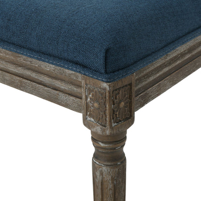 Traditional Style Dining Chair Set With Fabric Upholstery