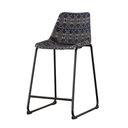 Claire - Canvas Upholstered Counter Chair (Set of 2) - Blue