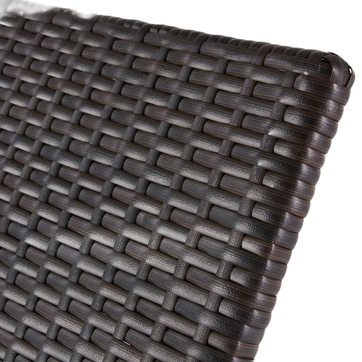 Kauai - Modern Style Pe Wicker Chaise Lounge - Brown Multi
