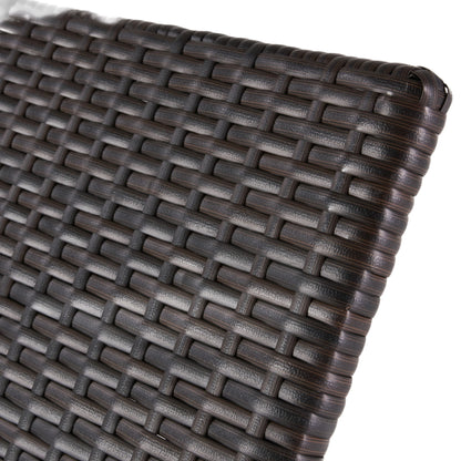 Kauai - Modern Style Pe Wicker Chaise Lounge - Brown Multi
