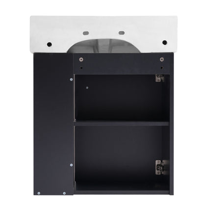 Modern Floating Bathroom Vanity With Ceramic Basin Perfect For Small Bathrooms