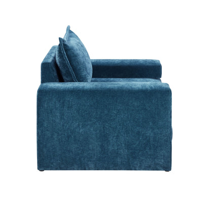 Upholstered Accent Chair With Wide Armrests And Ergonomic Back Support