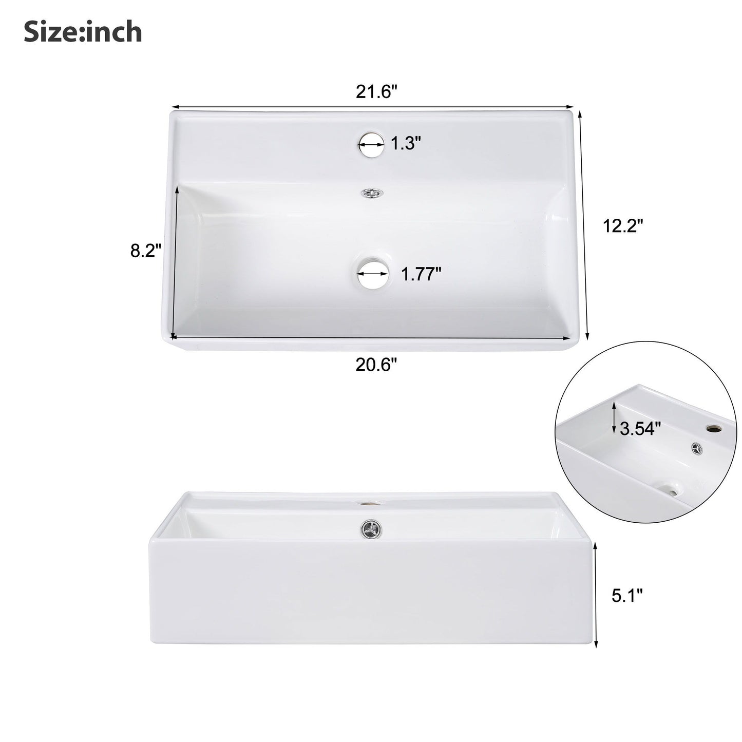Bathroom Vanity With Sink, Freestanding Wood Grain Cabinet With Storage