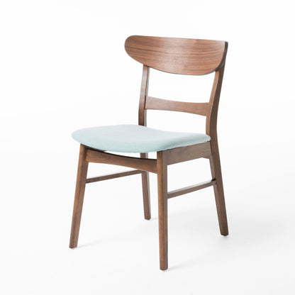 Mid Century Dining Chairs With Cushioned Seats And Wood Frame (Set of 2)