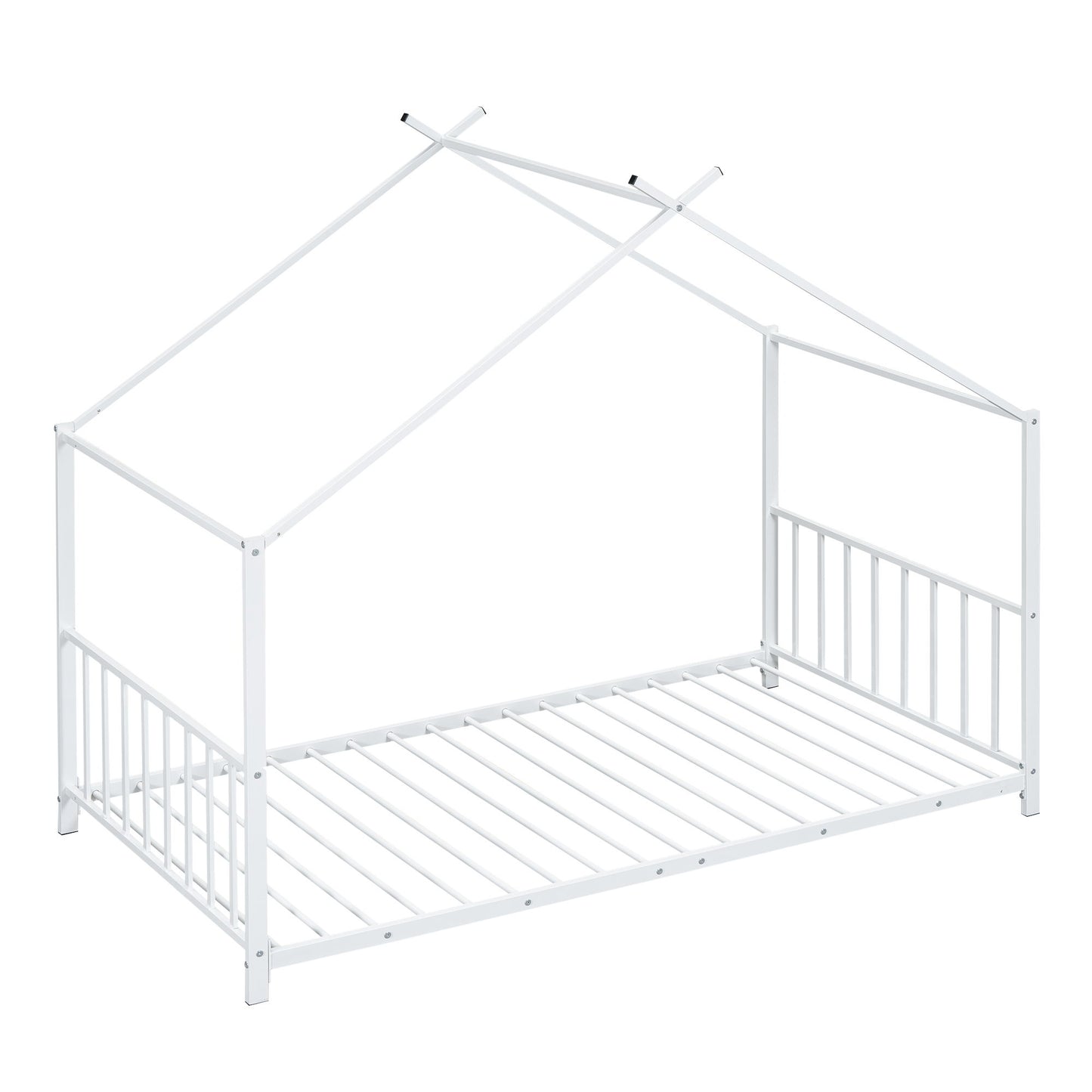 Metal House Platform Bed With Modern Design And Durable Frame