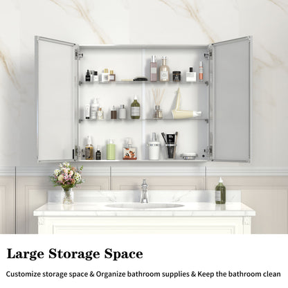 Medicine Cabinet, Wall Mounted Bathroom Mirror With Storage