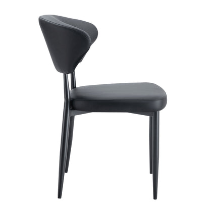 Minimalist Ergonomic Dining Chair With Curved Backres (Set of 4)