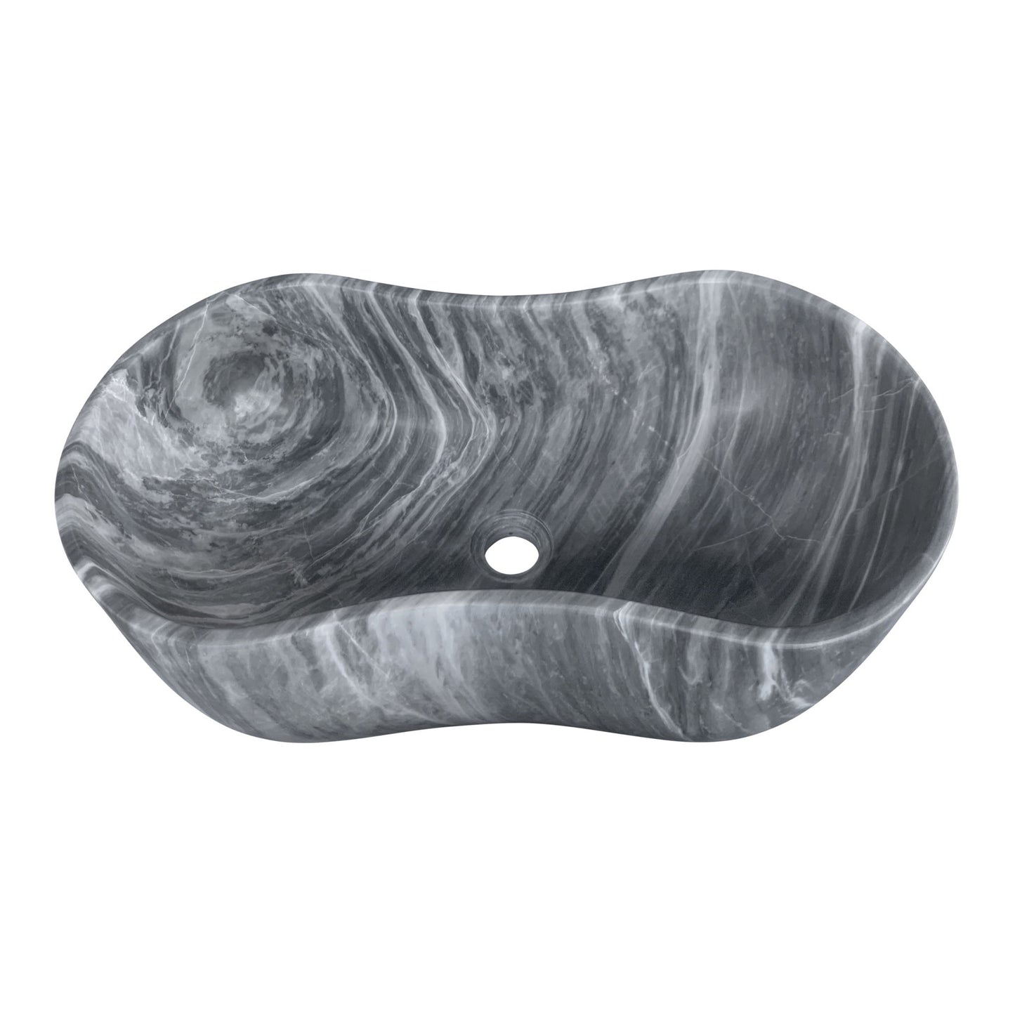 Bathroom Vessel Sink With Wavy Design