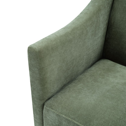 Barrel Accent Chair With Enclosed Arms