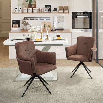 Swivel Home Office Desk Chairs With Arm (Set of 2)