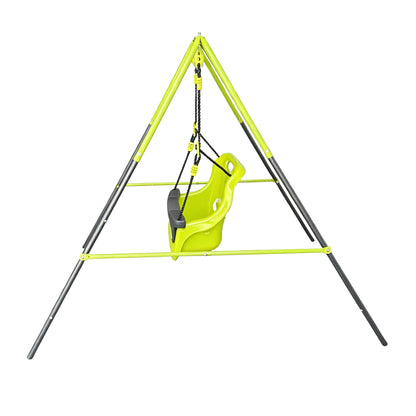 Xns001 - Baby Swing With Safety Seat Indoor / Outdoor - Black / Green