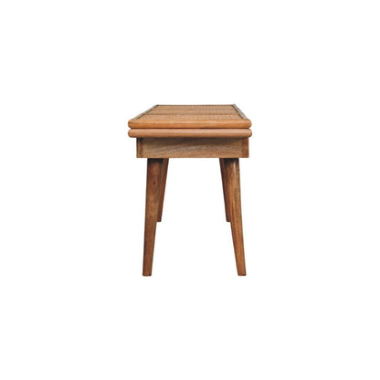 Larissa - Triple Accent Cane Bench - Beige