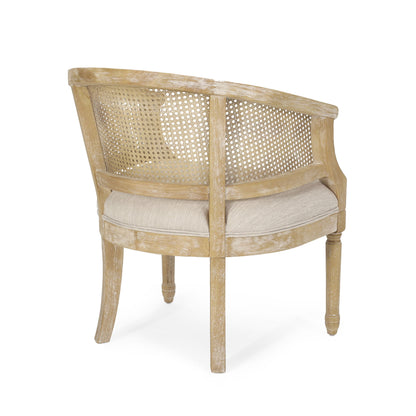 Curved Backrest Accent Chair