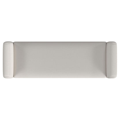 Hollis - Upholstered Accent Bench With Armrests Seating - Vanilla White