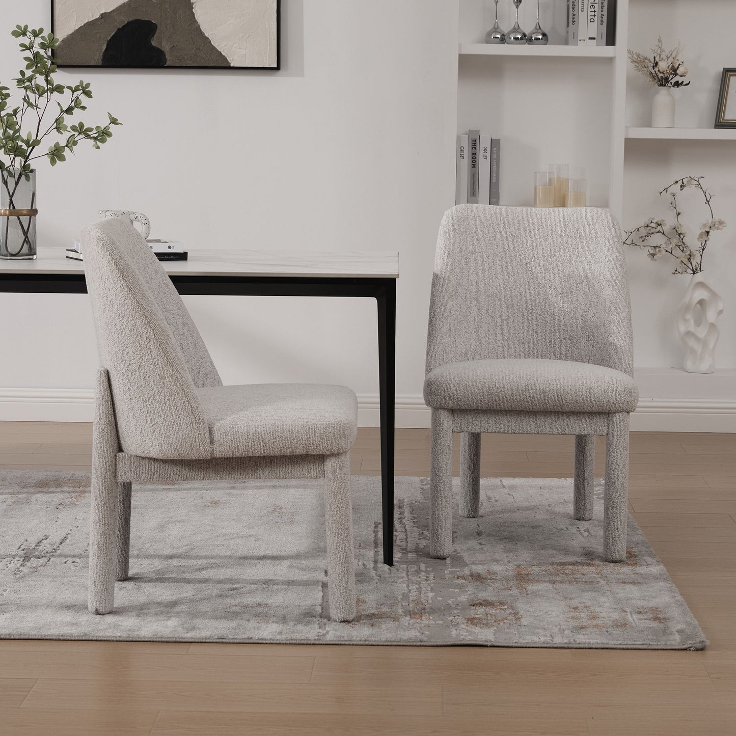 Wide Minimalist Dining Chair