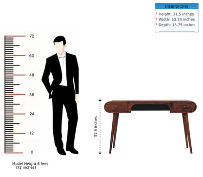London - Arch Writing Desk - Dark Brown