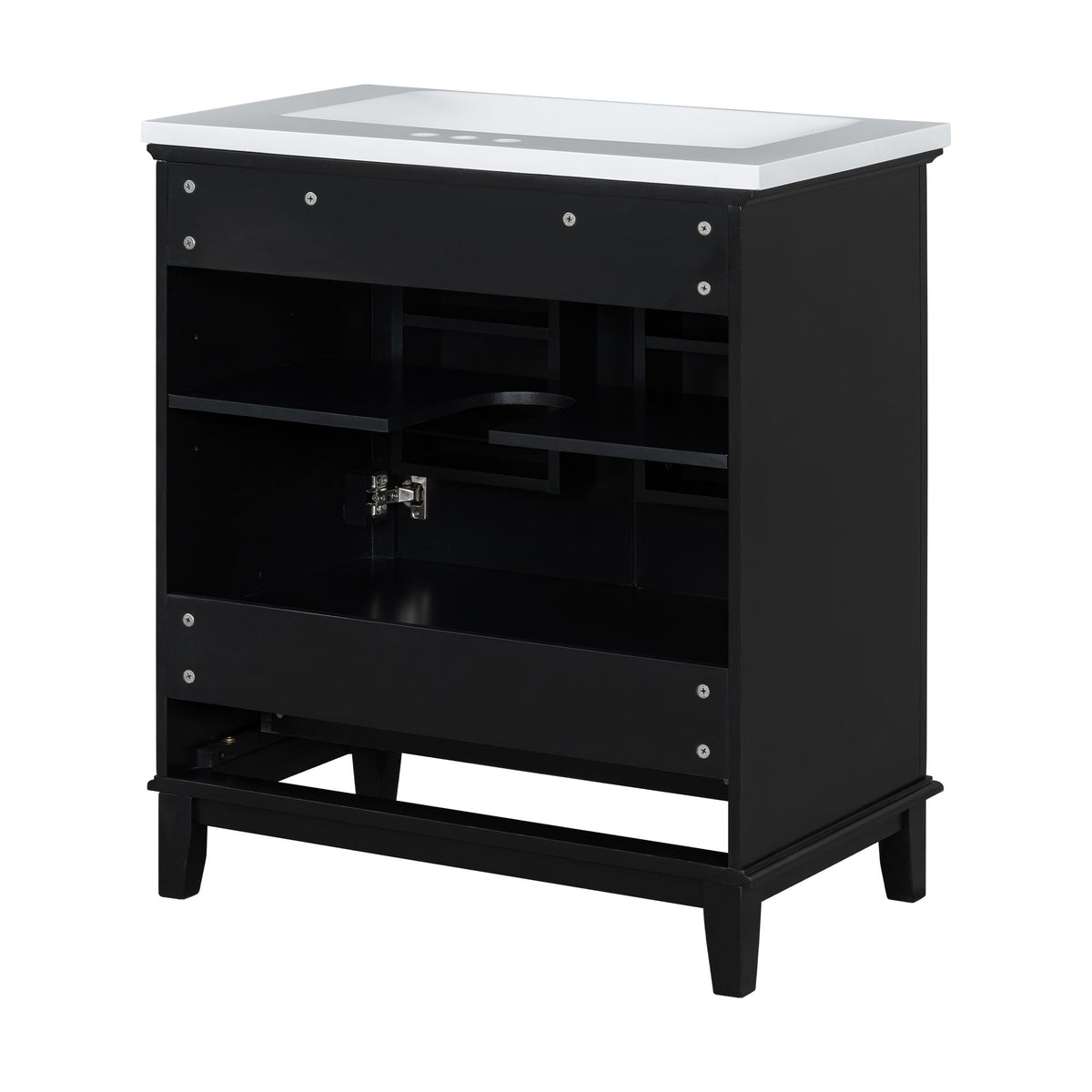 Modern Bathroom Vanity With Sink Combo, Multi Functional Cabinet With Doors And Drawer