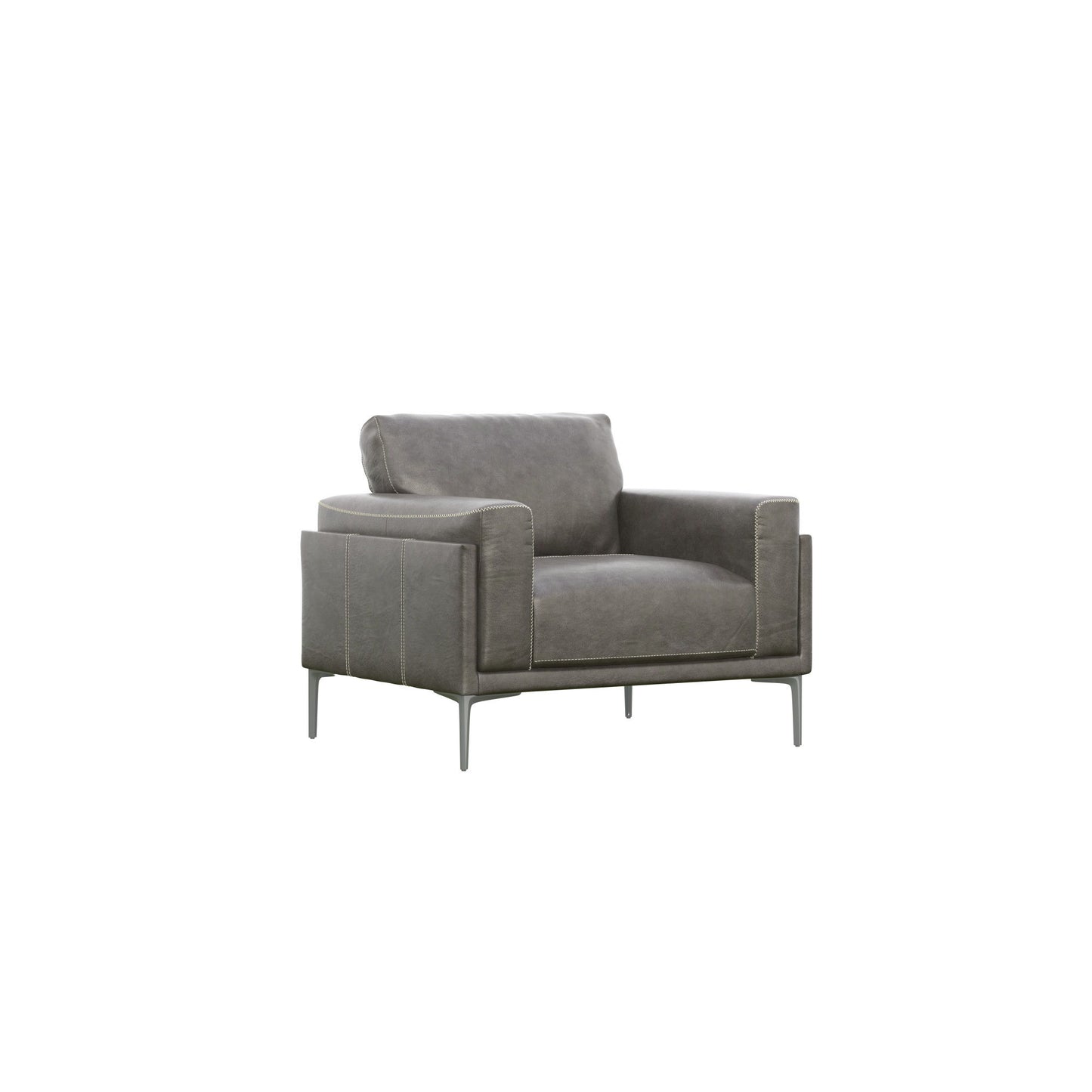 Transitional Fabric Chair - Dark Gray