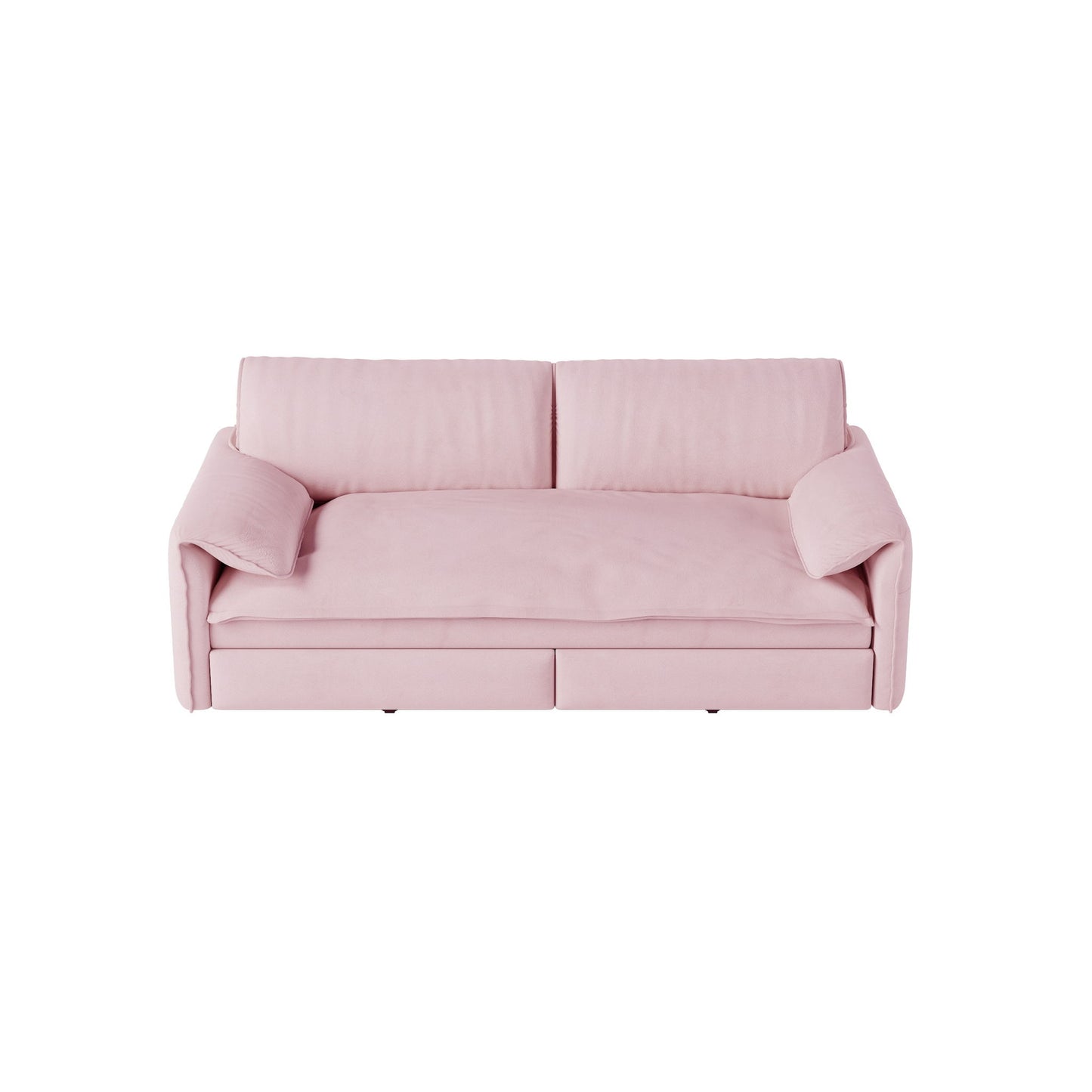 Pull Out 3 In 1 Convertible Sleeper Sofa With Side Storage, Multi Functional