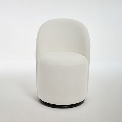360 Degree Swivel Armless Dining Barrel Chair